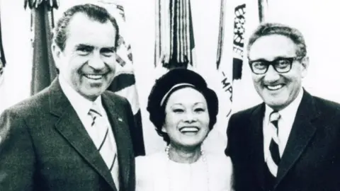 Schlesinger Library, Radcliffe Institute Richard Nixon, Anna Chennault and Henry Kissinger in 1972