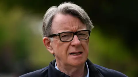 Reuters Former British Ambassador to the US Peter Mandelson in a close up.