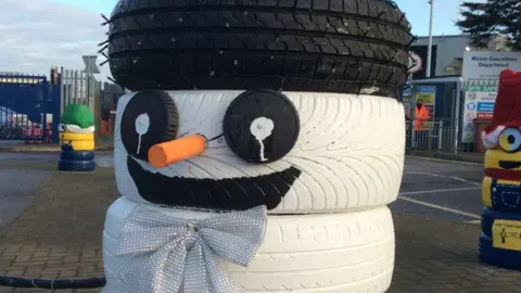 Community Recycling Centre Snowman exhibit