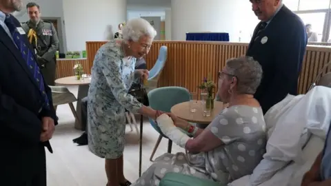 PA Media The Queen visiting Thames Hospice