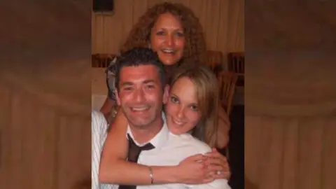 Family photo Peta Pollitt (centre) with Matthew and his sister Andrea