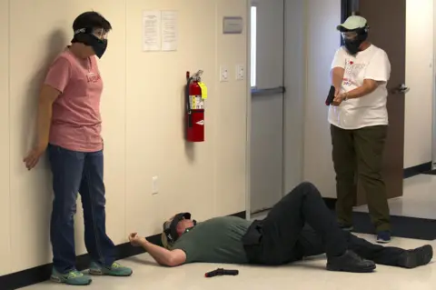 Getty Images Teachers in Colorado on a training course