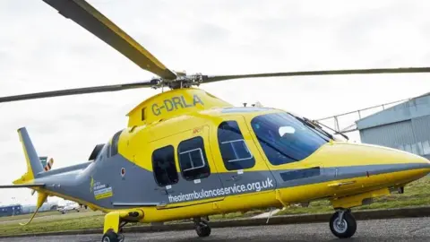 The Air Ambulance Service Warwickshire and Northamptonshire Air Ambulance helicopter