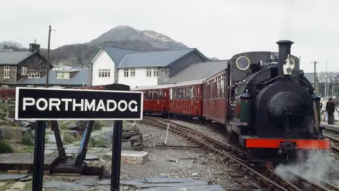 Getty Images A train leaves Porthmadog