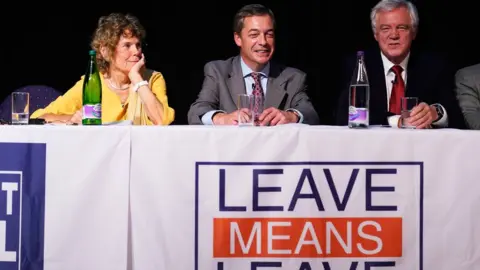 Getty Images Kate Hoey, Nigel Farage, David Davis