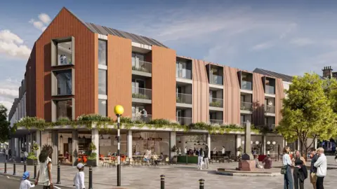 Newcastle-under-Lyme Borough Council An artist's impression of a housing development