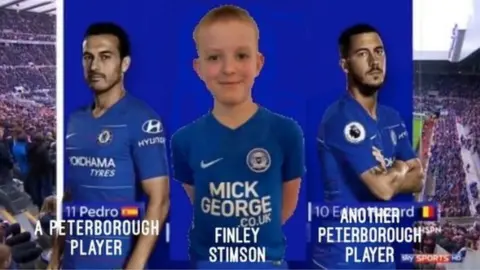 Ian Stimson Finley Stimson pictured with professional footballers