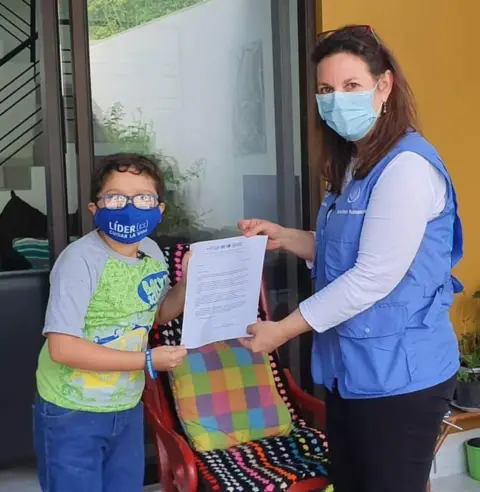 Diana Losada Francisco received a letter from the UN in Colombia last week