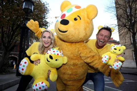 BBC Holly Hamilton, Pudsey and Stephen Clements