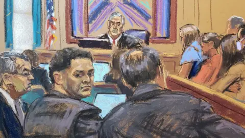 Reuters courthouse sketch of Sam Bankman-Fried