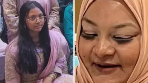 Family handout A composite image with Samiha Rahman on the left and Shelina Rahman on the right.