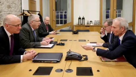 PA John Swinney, Mike Russell, David Lidington and David Mundell