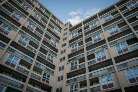 Getty Images A block of flats in a housing estate