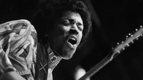Evening Standard/Getty Images Jimi Hendrix at the Isle of Wight Festival in 1970