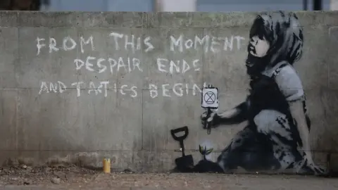 PA Possible Banksy image at Marble Arch