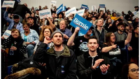 Hannah Long-Higgins Bernie supporters in New Hampshire