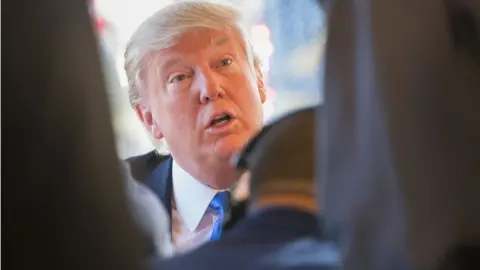 Getty Images Trump on the campaign trail