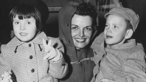 Getty Images Jane Russell with son Thomas and daughter Tracy