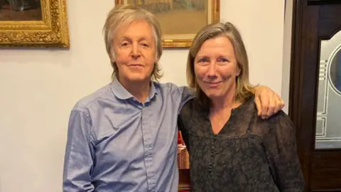 BBC Sir Paul McCartney with Radio 4's Sarah Montague