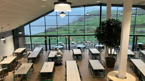 new canteen at Urdd centre in Llangrannog