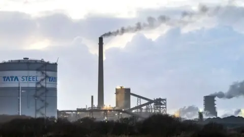 Getty Images A general view of Tata Steel steelworks