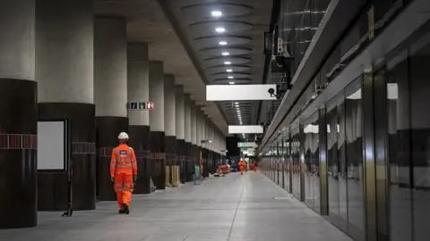 PA Media Woolwich Crossrail station