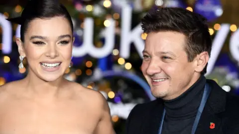 Getty Images Hailee Steinfeld and Jeremy Renner