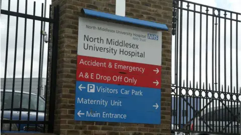 Getty Images The North Middlesex University Hospital in Edmonton, north London