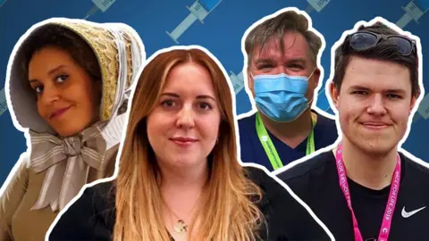 BBC Composite image of vaccinators