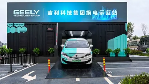 Geely Battery swapping station Chongqing, China