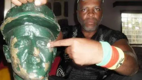 The Cameroonian waging war against a French war hero's statue