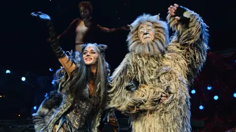 Getty Images Nicole Scherzinger and Nicholas Pound in a West End production of Cats