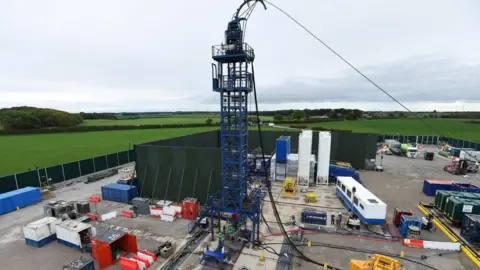 Cuadrilla/PA Wire Cuadrilla hydraulic fracturing site at Preston New Road