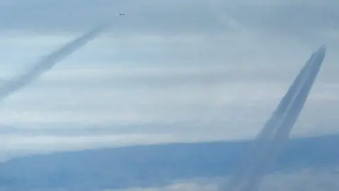 MOD Vapour trails from Russian jets
