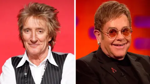 Sir Rod Stewart says Sir Elton John's final tour 'stinks of selling tickets'