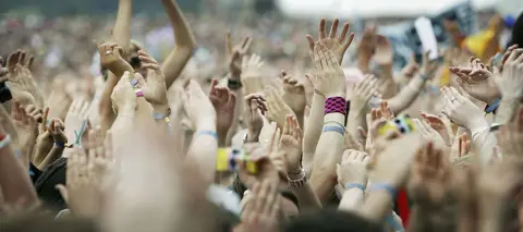 Getty Images Fans at a festival