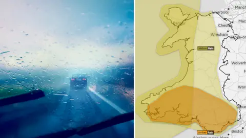 Met Office / Getty A map of the warnings covering most of Wales