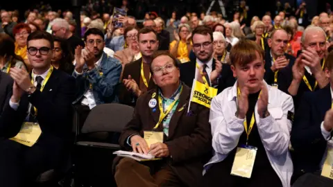 Getty Images snp members at party conference
