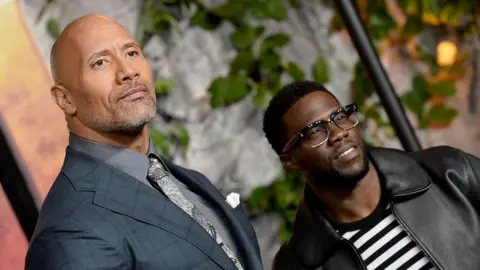 Getty Images Dwayne Johnson and Kevin Hart