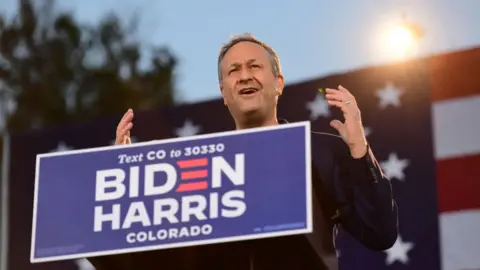 Getty Images Douglas Emhoff campaigns in Colorado