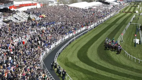 PA Media Crowds at Aintree