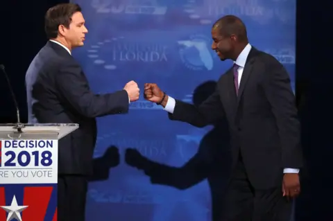 Getty Images Ron DeSantis (L) and Andrew Gillum (R)
