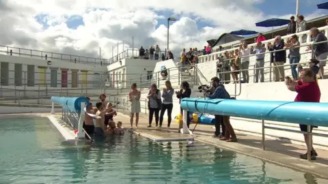 BBC People in jubilee pool n opening day