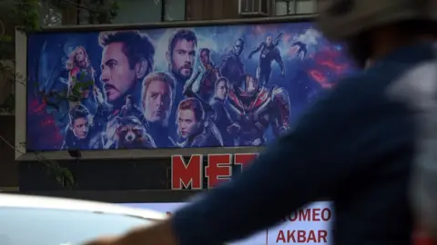 AFP A poster for Avengers: Endgame is seen in Mumbai