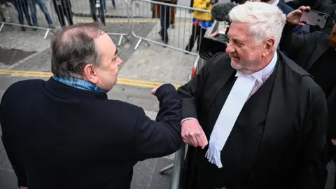 Getty Images Alex Salmond with Gordon Jackson QC