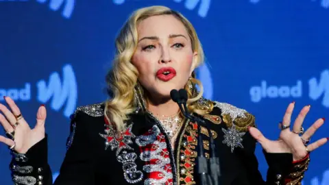 Reuters Madonna at the GLAAD awards on 4 May 2019