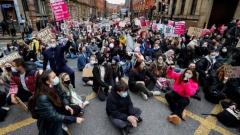 Reuters Protesters in Manchester