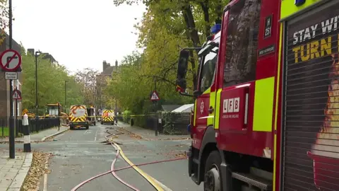 BBC Fire engine on Jonathan Street