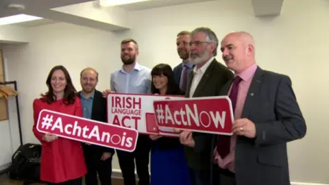 BBC Party representatives backing an Irish language act