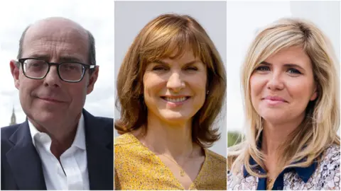 Nick Robinson, Fiona Bruce and Emma Barnett